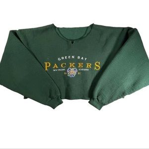 Green Bay Packers vintage 1997 Super Bowl cropped crewneck sweatshirt XL fit